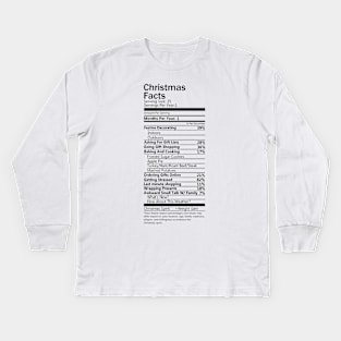 Christmas Facts Kids Long Sleeve T-Shirt